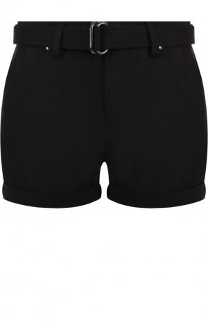 Однотонные шелковые мини-шорты с поясом Tom Ford. Цвет: черный