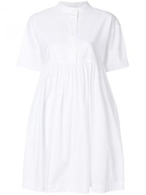 Платье-рубашка с короткими рукавами Woolrich. Цвет: белый