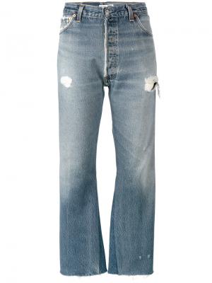 Укороченные джинсы с завышенной талией Originals Re/Done. Цвет: синий