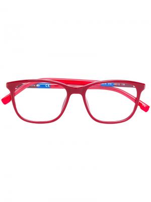 Square shaped glasses Lacoste. Цвет: красный