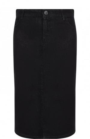 Джинсовая юбка-карандаш Emporio Armani. Цвет: темно-синий