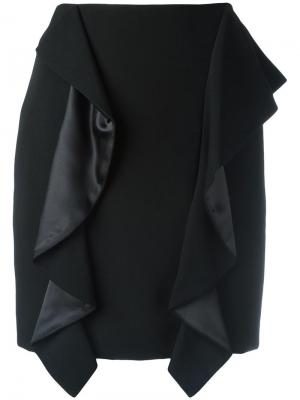 Юбка мини с драпировкой Givenchy. Цвет: чёрный