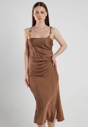 Платье Rinascimento. Цвет: коричневый