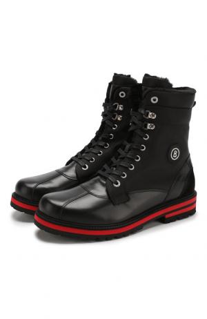 Комбинированные ботинки Courchevel на шнуровке с внутренней меховой отделкой Bogner. Цвет: черный