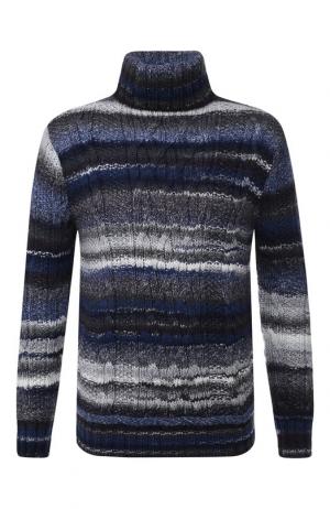 Шерстяной свитер фактурной вязки Paul&Shark. Цвет: синий