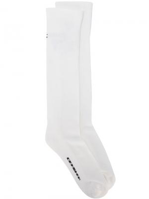 Длинные носки с логотипом Rick Owens DRKSHDW. Цвет: белый