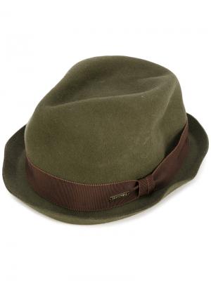 Классическая шляпа-федора Dsquared2. Цвет: зелёный