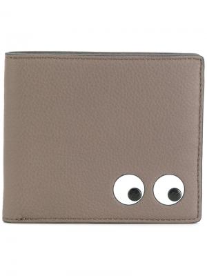Складной бумажник Eyes Anya Hindmarch. Цвет: серый