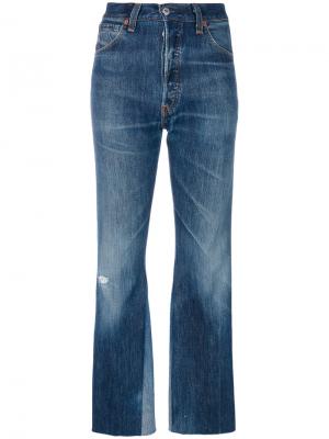 Широкие укороченные джинсы Re/Done. Цвет: синий