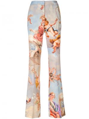 Расклешенные брюки с рисунком Fresco Moschino. Цвет: многоцветный