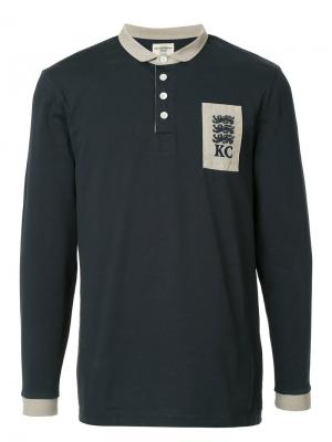 Рубашка-поло с длинными рукавами Kent & Curwen. Цвет: синий