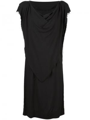Платье шифт с бахромой Vivienne Westwood Anglomania. Цвет: чёрный