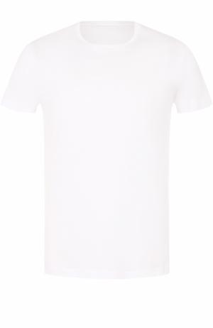 Хлопковая футболка с круглым вырезом La Perla. Цвет: белый