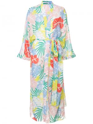 Пляжное платье с тропическим рисунком Patbo. Цвет: многоцветный