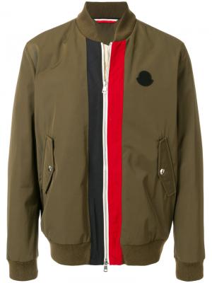Утепленная куртка-бомбер Tacna Moncler. Цвет: зелёный