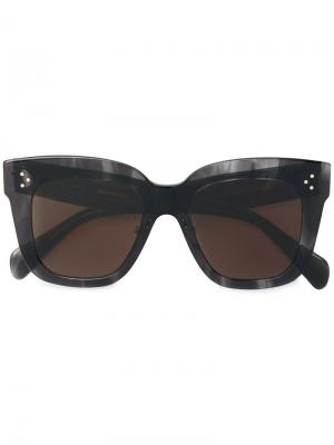 Солнцезащитные очки в квадратной оправе Céline Eyewear. Цвет: чёрный