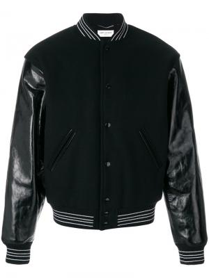 Куртка-бомбер Teddy Saint Laurent. Цвет: чёрный
