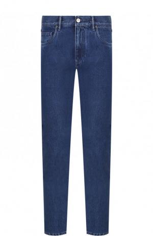 Хлопковые джинсы прямого кроя Ermenegildo Zegna. Цвет: синий