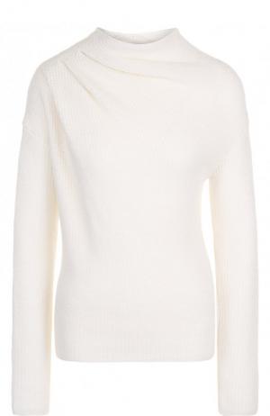 Вязаный пуловер из смеси кашемира и шерсти Giorgio Armani. Цвет: белый