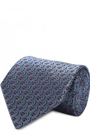 Шелковый галстук с узором Lanvin. Цвет: голубой