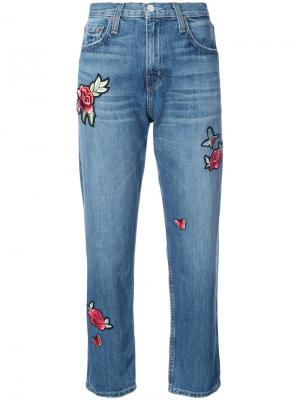 Декорированные джинсы бойфренда Joie. Цвет: синий