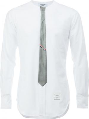Рубашка с имитацией галстука Thom Browne. Цвет: белый