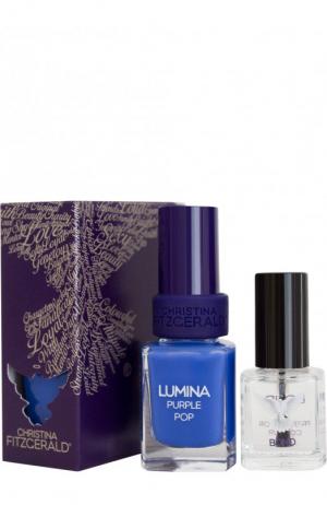 Лак для ногтей Lumina Purple + bond-подготовка Christina Fitzgerald. Цвет: бесцветный