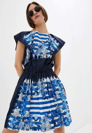 Платье Alberta Ferretti. Цвет: синий