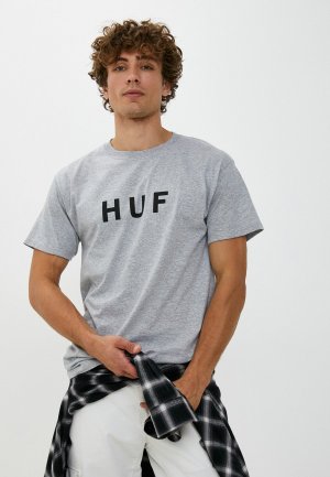 Футболка Huf. Цвет: серый