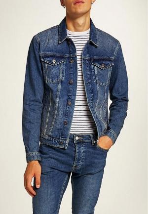 Куртка джинсовая Topman. Цвет: синий