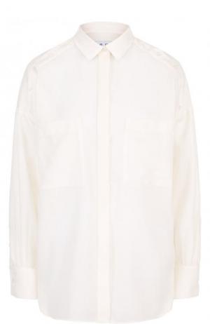 Шерстяная блуза свободного кроя с накладными карманами Iro. Цвет: кремовый