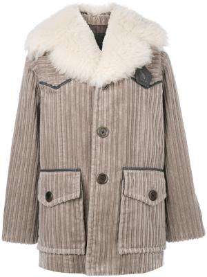 Вельветовое пальто Marc Jacobs. Цвет: коричневый