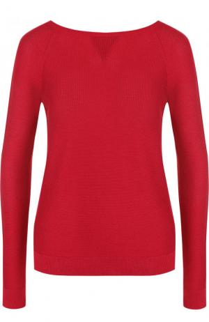 Пуловер из смеси шелка и хлопка с круглым вырезом Loro Piana. Цвет: красный