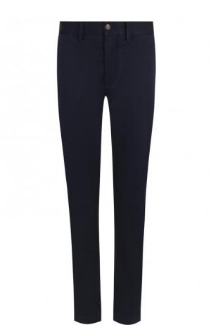 Укороченные однотонные брюки из хлопка Polo Ralph Lauren. Цвет: синий