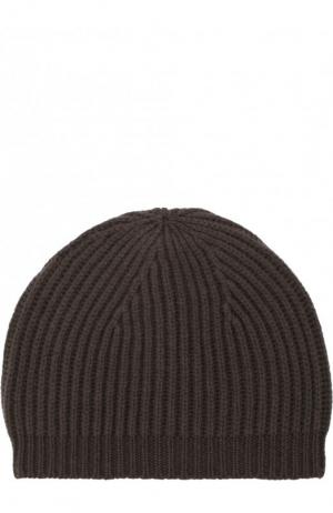 Шерстяная шапка фактурной вязки Rick Owens. Цвет: темно-серый