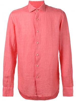 Рубашка кроя слим Xacus. Цвет: розовый и фиолетовый