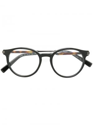 Очки для зрения в округлой оправе Salvatore Ferragamo Eyewear. Цвет: чёрный