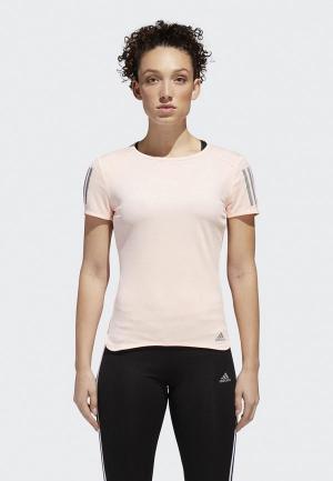 Футболка спортивная adidas. Цвет: розовый