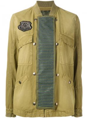 Куртка-бомбер с отделкой Mr & Mrs Italy. Цвет: зелёный