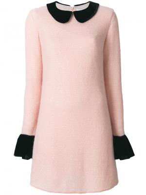 Вязаное короткое платье Blanchett Dame. Цвет: розовый и фиолетовый