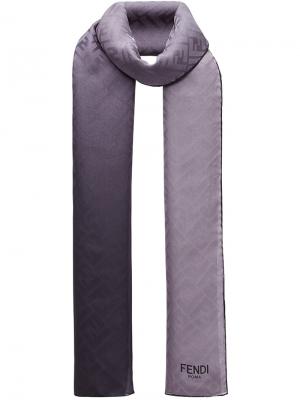 Монограммный шарф Fendi. Цвет: чёрный