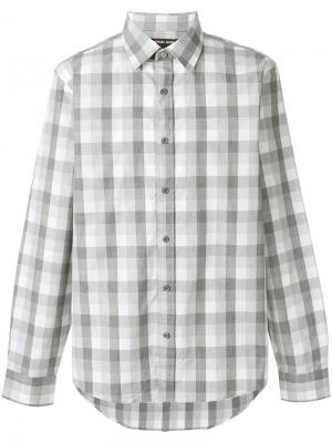 Рубашка в клетку Michael Kors Collection. Цвет: серый