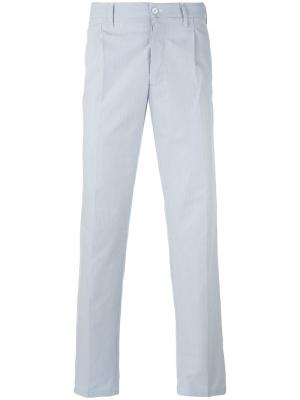 Классические брюки со складками Mp  Massimo Piombo. Цвет: синий