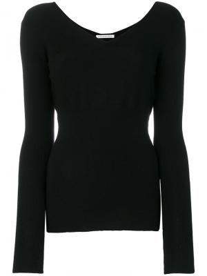 Пуловер с V-образной горловиной Stefano Mortari. Цвет: чёрный