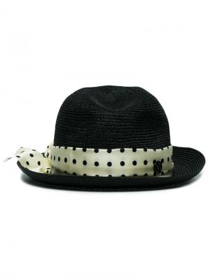 Шляпа Joseph в горох Maison Michel. Цвет: чёрный