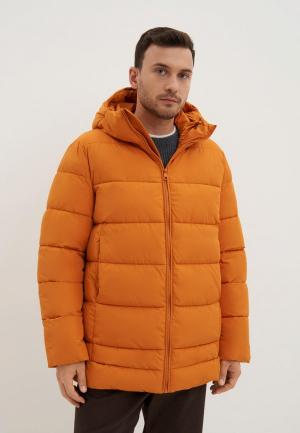 Куртка утепленная Finn Flare. Цвет: оранжевый