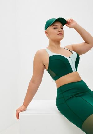 Топ спортивный adidas Originals. Цвет: зеленый