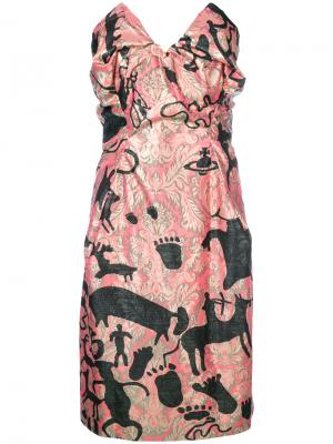 Платье-бандо с принтом Vivienne Westwood. Цвет: многоцветный