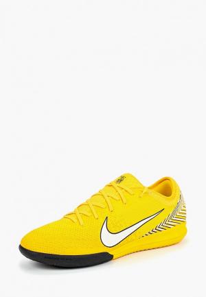 Бутсы зальные Nike. Цвет: желтый