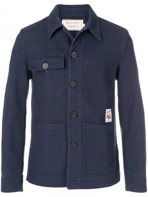 Куртка с нагрудными карманами Maison Kitsuné. Цвет: синий